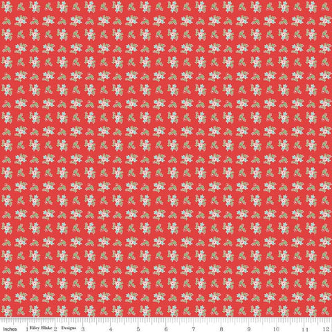 SUPER DEAL BTY! Quilt Fair Ditzy C11353 Red - Riley Blake Designs - Floral Flowers - Quilting Cotton Fabric