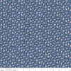 Cook Book Blossom C11763 Denim - Riley Blake Designs - Lori Holt - Floral Flowers Blue - Quilting Cotton Fabric