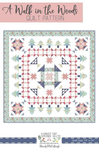 SALE Beverly McCullough A Walk in the Woods Quilt PATTERN P138 - Riley Blake - INSTRUCTIONS Only - Pieced Baskets Stars Churn Dash Pines