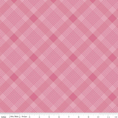 Pink Conversation Hearts Checkered Fabric By The Yard