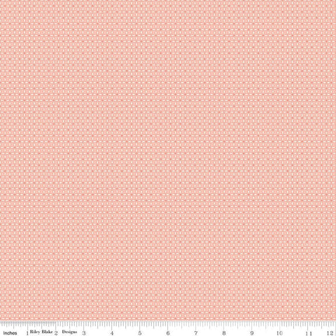 29" End of Bolt Piece - SALE Reflections Clover Leaf C11515 Pink - Riley Blake Designs - Geometric Grid - Quilting Cotton Fabric