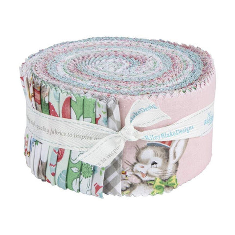 SALE Easter Parade 2.5 Inch Rolie Polie Jelly Roll 40 pieces - Riley Blake Designs - Precut Pre cut Bundle - Quilting Cotton Fabric