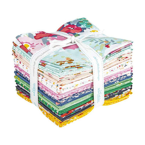SALE Misty Morning Fat Quarter Bundle 21 pieces - Riley Blake Designs - Pre cut Precut - Floral Flowers - Quilting Cotton Fabric