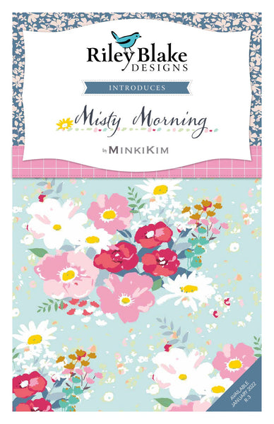 SALE Misty Morning Fat Quarter Bundle 21 pieces - Riley Blake Designs - Pre cut Precut - Floral Flowers - Quilting Cotton Fabric