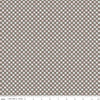 CLEARANCE 10" End of Bolt - Cook Book Bubbles C11767 Pebble - Riley Blake  - Lori Holt - Dots Dotted Flowers Brown - Quilting Cotton
