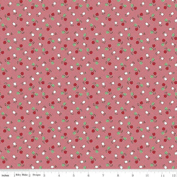 Cook Book Tulips Cayenne Red Floral Fabric - C11769 - Lori Holt Riley Blake Quilting Cotton Fabric