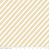Fat Quarter End of Bolt - CLEARANCE Saturday in Paris Stripe C11367 Yellow - Riley Blake - Diagonal Stripes Striped - Quilting Cotton