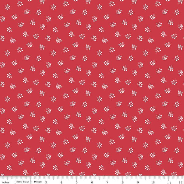 Red Hot Posey C11690 Red - Riley Blake Designs - Floral Flowers - Quilting Cotton Fabric