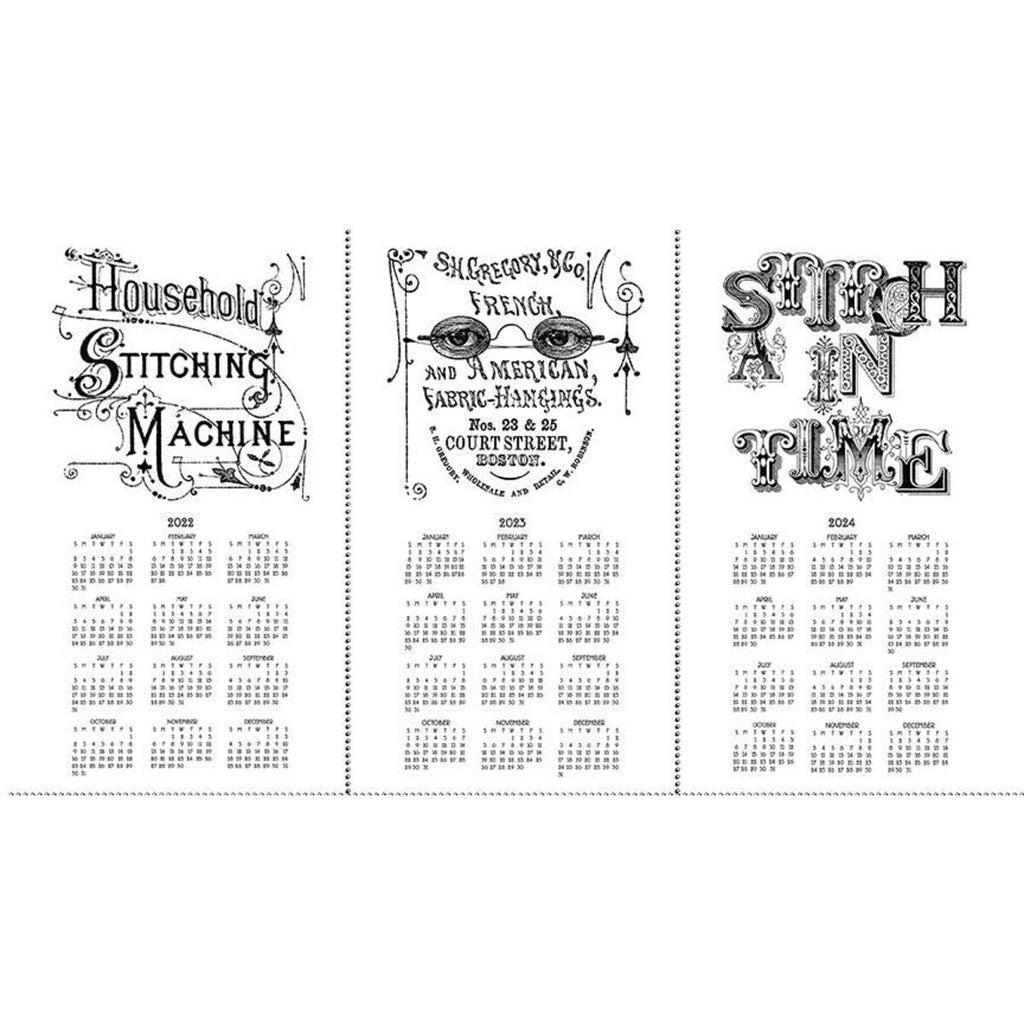 SALE Best of She Who Sews ThreeYear Calendar CANVAS Panel VP11335 by