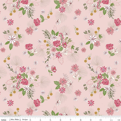 SALE Enchanted Meadow Main C11550 Pink - Riley Blake Designs - Floral Flowers - Quilting Cotton Fabric