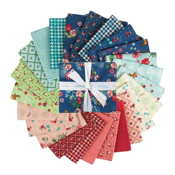 SALE Enchanted Meadow Fat Quarter Bundle 24 pieces - Riley Blake Designs - Pre cut Precut - Quilting Cotton Fabric