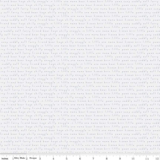 Nice Ice Baby Cuddles C11603 Cream - Riley Blake Designs - Words Phrases Text - Quilting Cotton Fabric