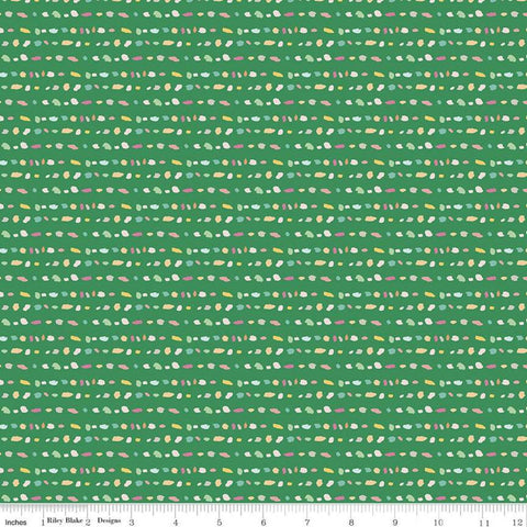 CLEARANCE Misty Morning Rows C11585 Green - Riley Blake  - Irregular Splotches - Quilting Cotton