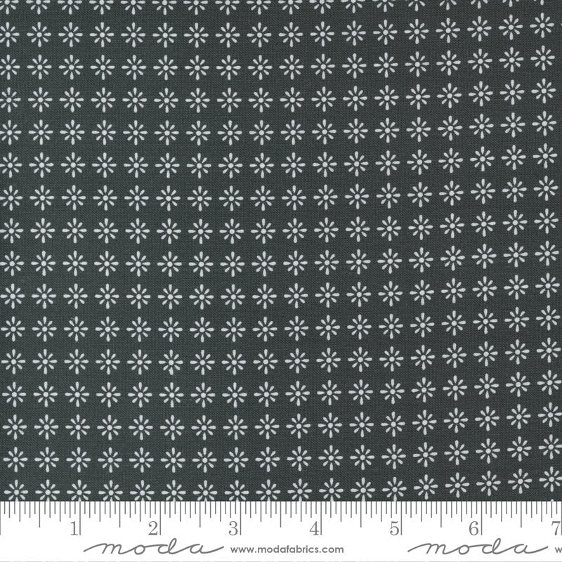 CLEARANCE Flirt Bouquet 55573 Black - Moda Fabrics - Valentine's Day Valentines Floral Flower Geometric Tiles - Quilting Cotton Fabric