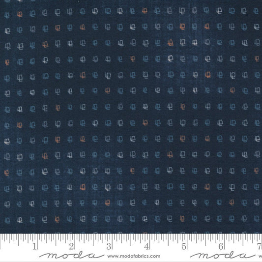 CLEARANCE 32" End of Bolt - Astra Satellite 16923 Eclipse - Moda Fabrics - Outer Space Geometric Dark Blue - Quilting Cotton Fabric