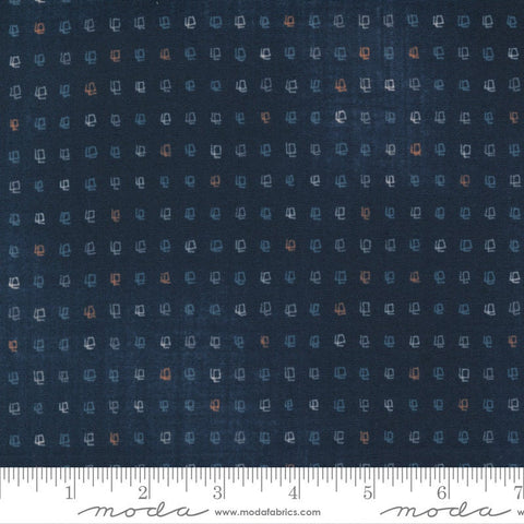 Astra Satellite 16923 Eclipse - Moda Fabrics - Outer Space Geometric Dark Blue - Quilting Cotton Fabric