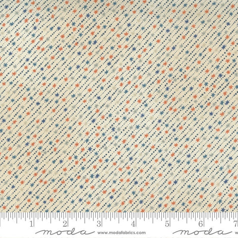 SALE Astra Starlet 16924 Milky Way - Moda Fabrics - Outer Space Star Stars Diagonal Stripes Natural - Quilting Cotton Fabric