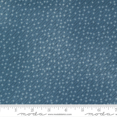 Astra Starlet 16924 Armstrong - Moda Fabrics - Outer Space Star Stars Diagonal Stripes Blue - Quilting Cotton Fabric