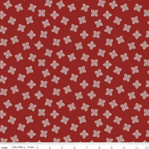 18" End of Bolt Piece - SALE Red Hot Petals C11678 Red - Riley Blake Designs - Floral Flowers - Quilting Cotton Fabric