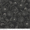 SALE Honey Bee Wildflowers C11701 Black - Riley Blake Designs - Line-Drawn Flowers Floral - Quilting Cotton Fabric