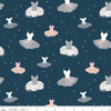 SALE Spin & Twirl Dresses SC11611 Oxford SPARKLE - Riley Blake Designs - Ballet Tutus Leotards Gold SPARKLE Blue - Quilting Cotton Fabric