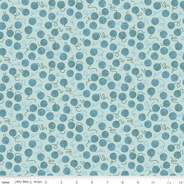 SALE Cat's Meow Yarn Balls C11633 Songbird - Riley Blake Designs - Quilting Cotton Fabric