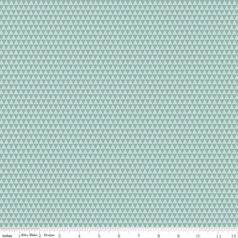 CLEARANCE Cat's Meow Cat Ears C11634 Songbird - Riley Blake Designs - Geometric Triangles - Quilting Cotton Fabric