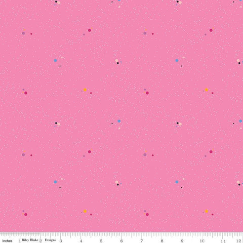 Colour Wall Dots C11592 Pink - Riley Blake Designs - Polka Dot Dotted Color Wall - Quilting Cotton Fabric