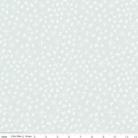 Nice Ice Baby Snowflakes C11604 Mint - Riley Blake Designs - Snowflake Snow - Quilting Cotton Fabric