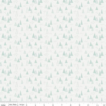 SALE Nice Ice Baby Trees C11605 Mint - Riley Blake Designs - Triangle Triangular Trees Tree - Quilting Cotton Fabric