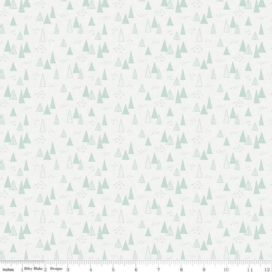 SALE Nice Ice Baby Trees C11605 Mint - Riley Blake Designs - Triangle Triangular Trees Tree - Quilting Cotton Fabric