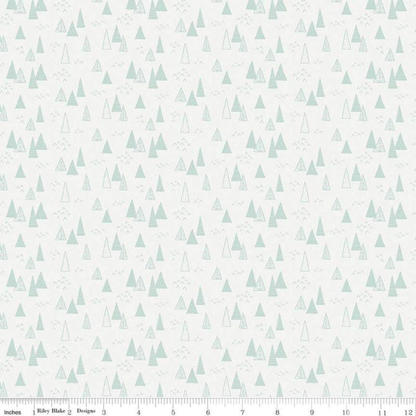 SALE Nice Ice Baby Trees C11605 Mint - Riley Blake Designs - Triangle Triangular Trees Tree - Quilting Cotton Fabric