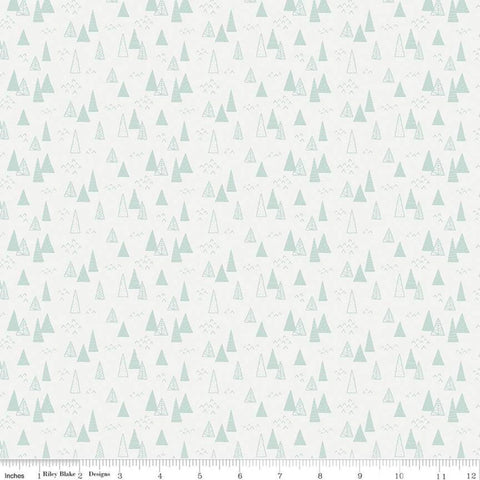 Nice Ice Baby Trees C11605 Mint - Riley Blake Designs - Triangle Triangular Trees Tree - Quilting Cotton Fabric