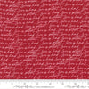 SALE Flirt Love Is Patient 55571 Red - Moda Fabrics - Valentine's Day Valentines Text Script - Quilting Cotton Fabric