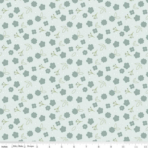 CLEARANCE Daybreak Flowers C11624 Mist - Riley Blake Designs - Floral Flower - Quilting Cotton Fabric