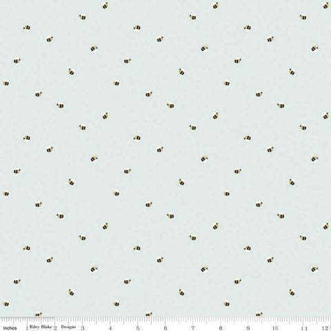 SALE Daybreak Bees C11625 Mist - Riley Blake Designs - Honeybees Bee - Quilting Cotton Fabric