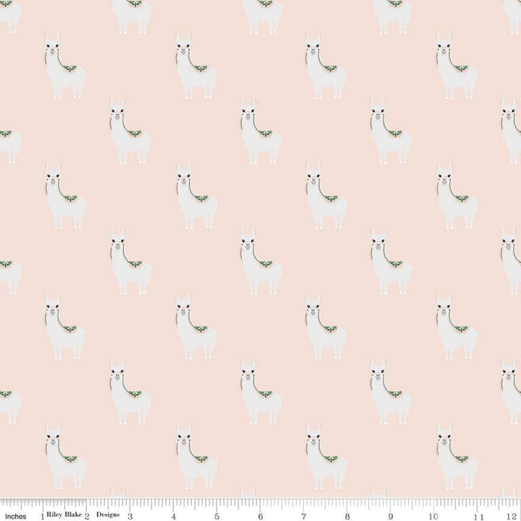 SALE Hibiscus Alpacas C11541 Blush - Riley Blake Designs - Alpaca Animal - Quilting Cotton Fabric