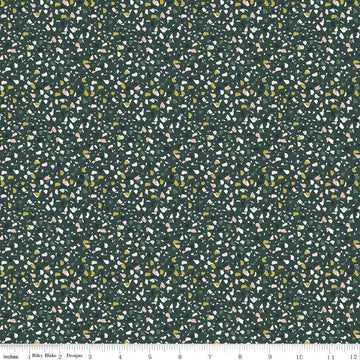 CLEARANCE Hibiscus Confetti C11545 Hunter - Riley Blake Designs - Colored Splotches Green - Quilting Cotton Fabric