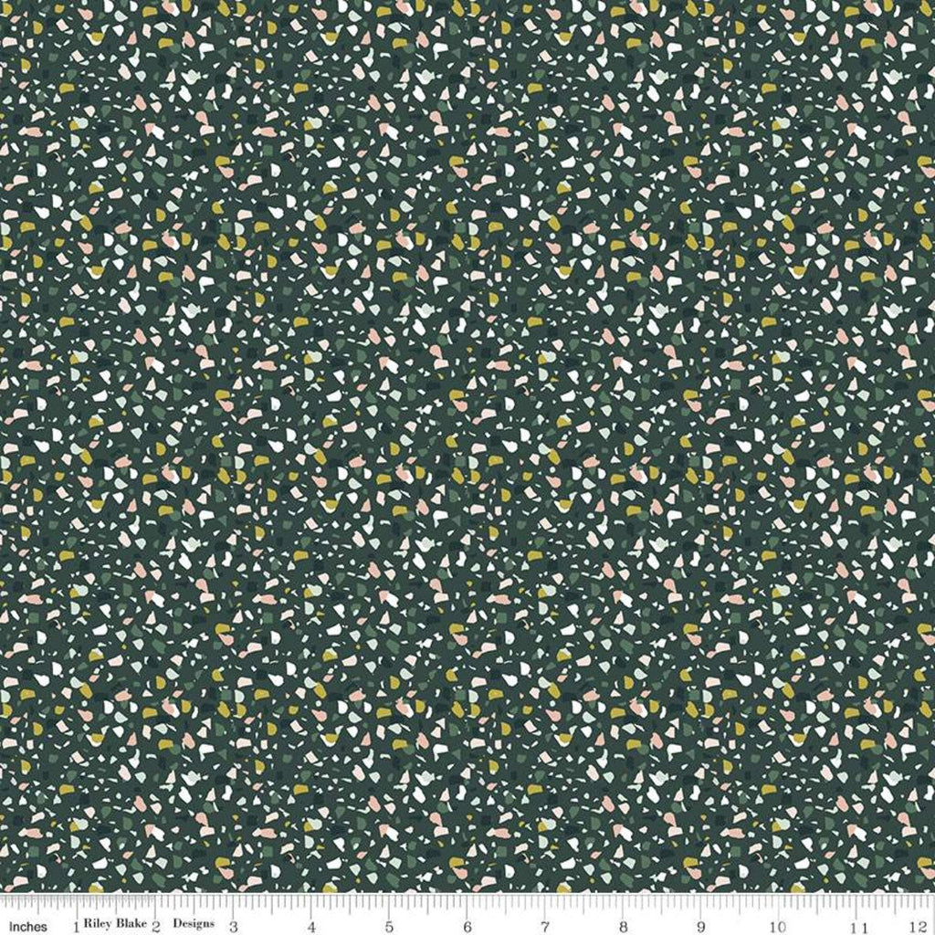 SALE Hibiscus Confetti C11545 Hunter - Riley Blake Designs - Colored Splotches Green - Quilting Cotton Fabric