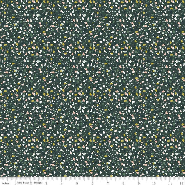 CLEARANCE Hibiscus Confetti C11545 Hunter - Riley Blake Designs - Colored Splotches Green - Quilting Cotton Fabric