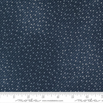 13" End of Bolt - SALE Astra Starlet 16924 Eclipse - Moda Fabrics - Outer Space Stars Diagonal Stripes Dark Blue - Quilting Cotton Fabric