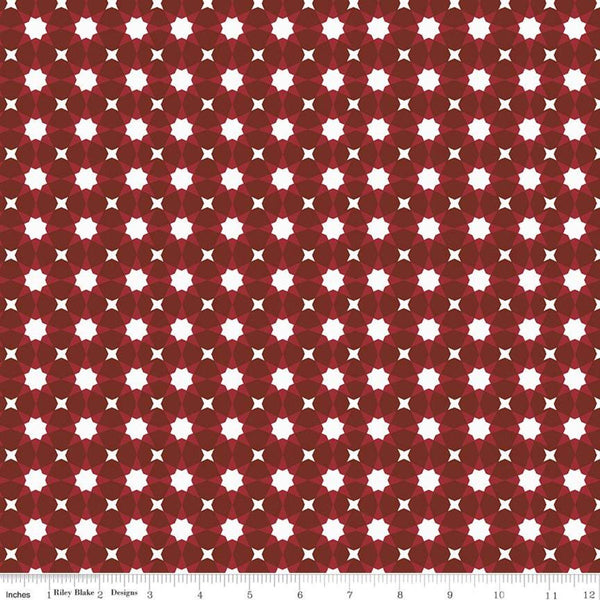 American Dream Geometric C11934 Red - Riley Blake Designs - Star Stars Independence Day Patriotic - Quilting Cotton Fabric