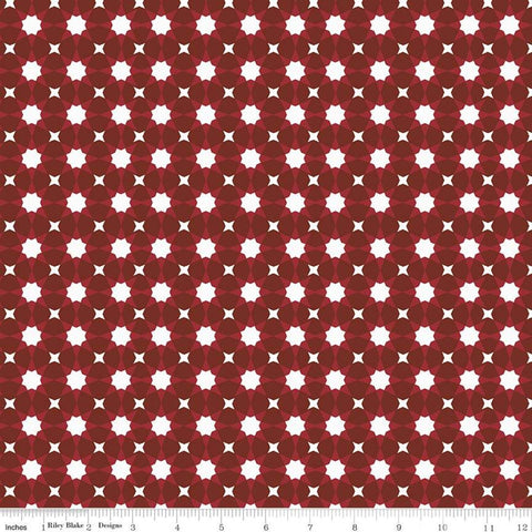 American Dream Geometric C11934 Red - Riley Blake Designs - Star Stars Independence Day Patriotic - Quilting Cotton Fabric