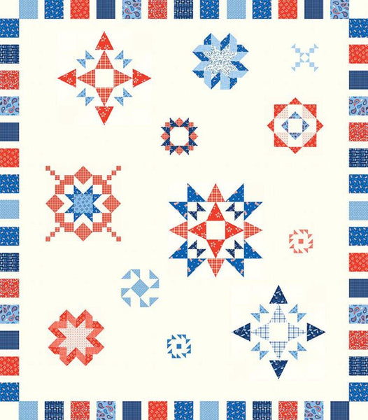 SUPER DEAL! Sandy Gervais Spectacular Show Quilt Pattern P157 - Riley Blake Designs - INSTRUCTIONS Only - Patriotic