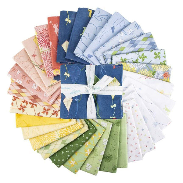 SALE On the Wind Fat Quarter Bundle - 30 Pieces - Riley Blake Designs - Pre cut Precut - Kites - Quilting Cotton Fabric