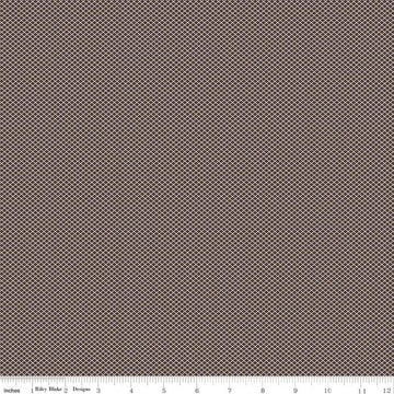 SALE Bee Plaids October C12026 Raisin - Riley Blake Designs - Tiny White Lattice Diagonal - Lori Holt - Quilting Cotton Fabric