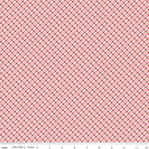 SALE Bee Plaids Cobbler C12032 Frosting by Riley Blake Designs - Diagonal Plaid - Lori Holt - Quilting Cotton Fabric