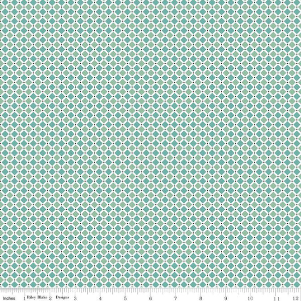 CLEARANCE Bee Plaids Pie C12034 Vivid by Riley Blake  - Diagonal Grid - Lori Holt - Quilting Cotton