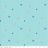 DEAL Colour Wall Stripe C11591 Aqua - Riley Blake Designs - Geometric Shapes Blue White Stripes Striped Color Wall - Quilting Cotton Fabric