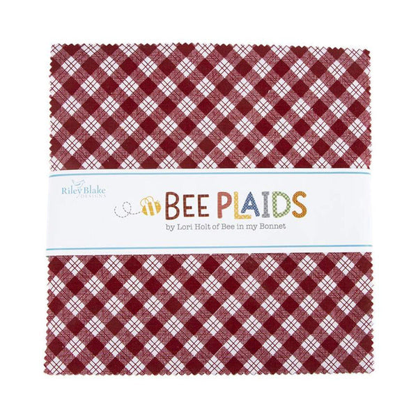 SALE Bee Plaids Layer Cake 10" Stacker Bundle - Riley Blake Designs - 42 piece Precut Pre cut - Lori Holt - Quilting Cotton Fabric